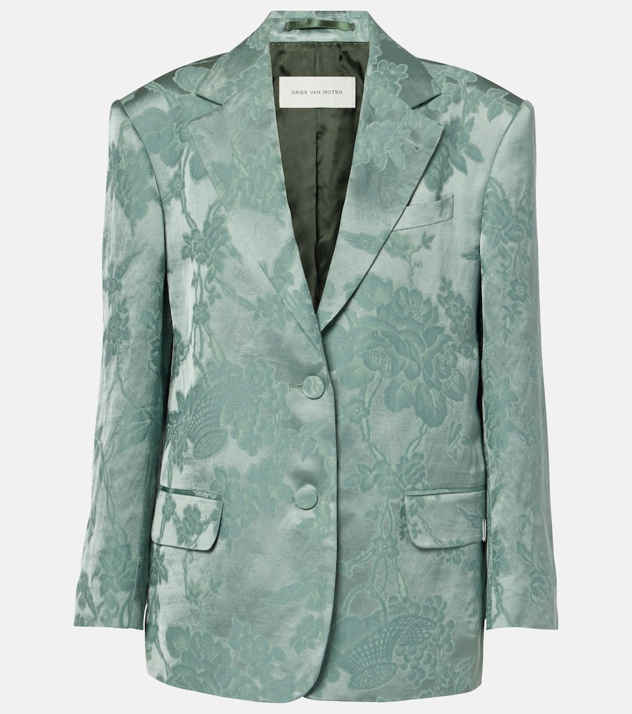 Dries Van Noten Linen-blend jacquard blazer