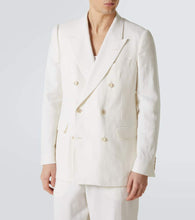 Dries Van Noten Linen, wool, silk, and cashmere blazer