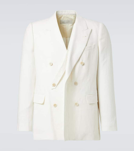 Dries Van Noten Linen, wool, silk, and cashmere blazer