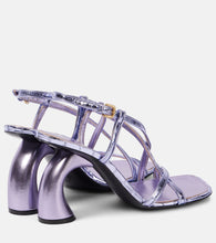 Dries Van Noten Metallic leather sandals