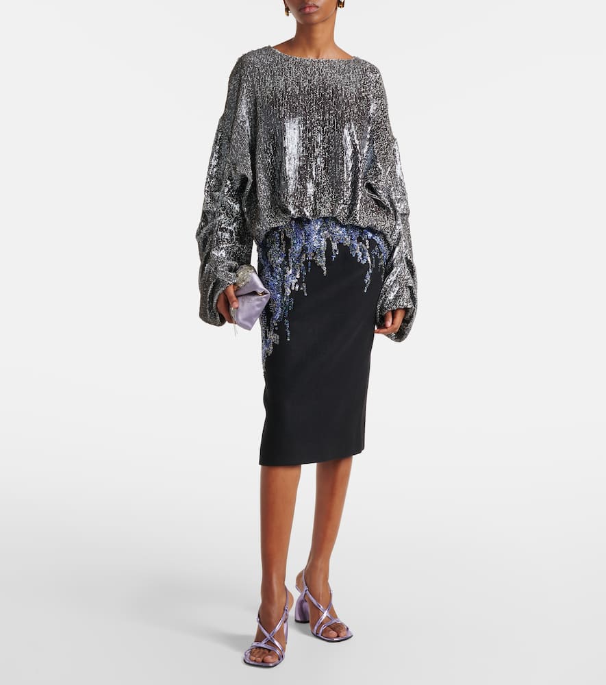 Dries Van Noten Metallic leather sandals