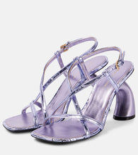 Dries Van Noten Metallic leather sandals