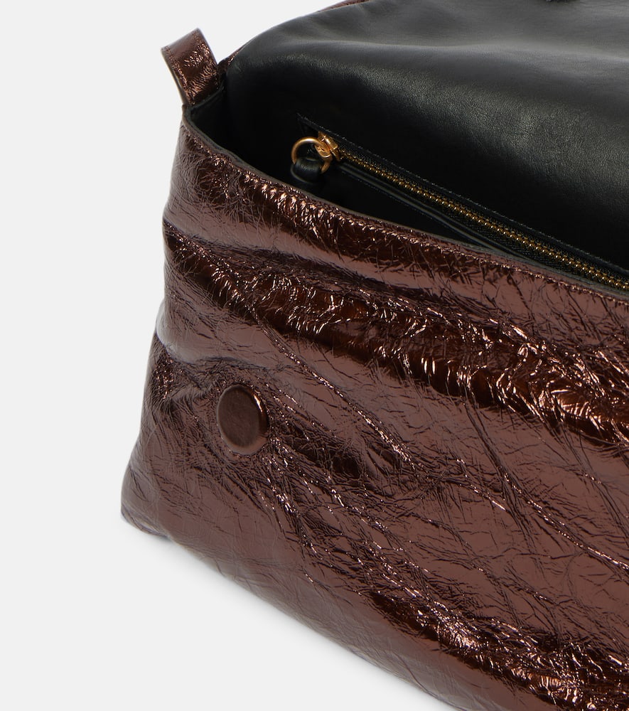 Dries Van Noten Metallic leather shoulder bag
