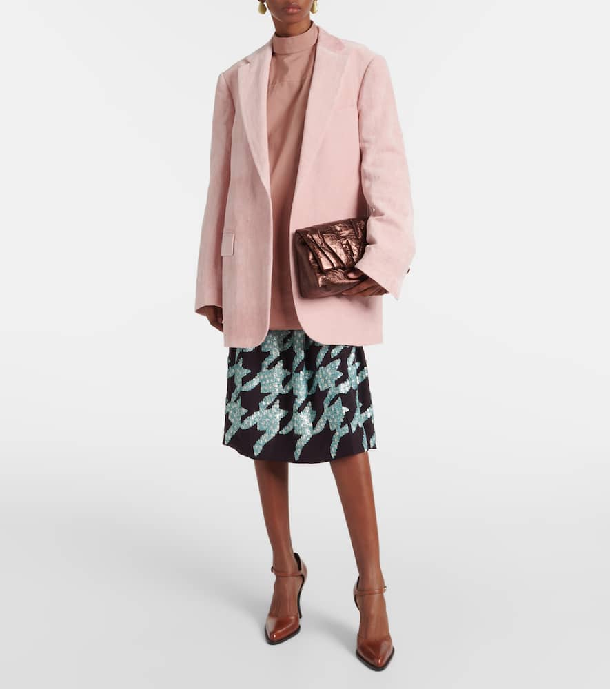 Dries Van Noten Metallic leather shoulder bag