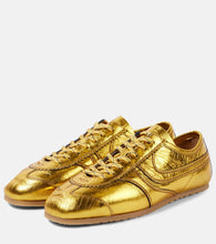 Dries Van Noten Metallic leather sneakers