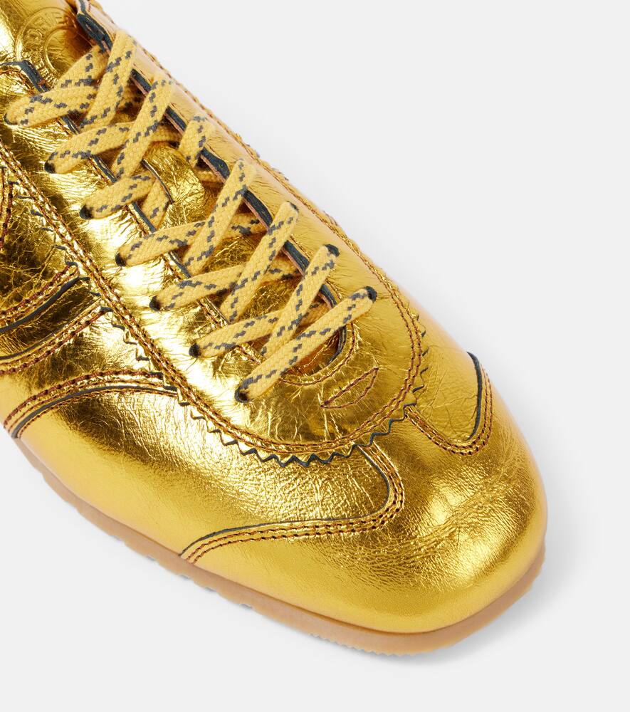 Dries Van Noten Metallic leather sneakers