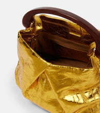 Dries Van Noten Mini metallic leather tote bag