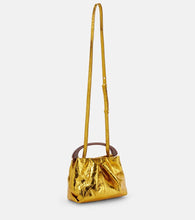 Dries Van Noten Mini metallic leather tote bag