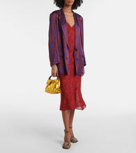 Dries Van Noten Mini metallic leather tote bag