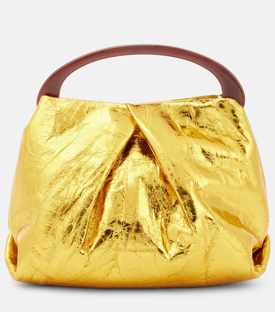 Dries Van Noten Mini metallic leather tote bag. Shop Dries Van Noten Top-Handle Bags for women now.