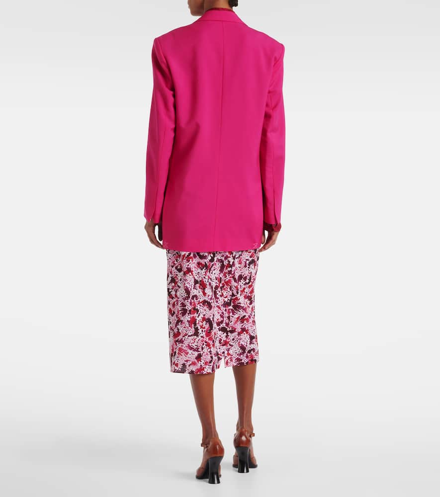 Dries Van Noten Oversized wool and mohair blazer