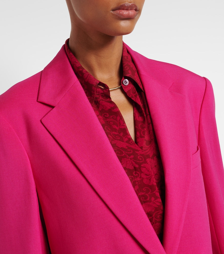 Dries Van Noten Oversized wool and mohair blazer