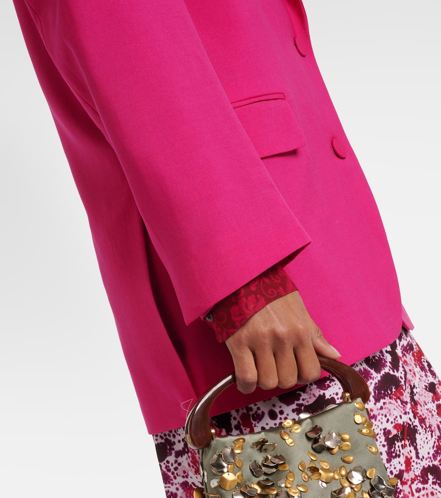 Dries Van Noten Oversized wool and mohair blazer