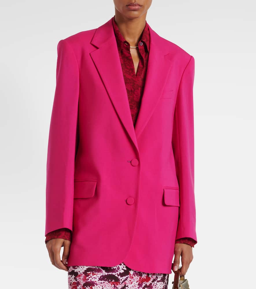 Dries Van Noten Oversized wool and mohair blazer