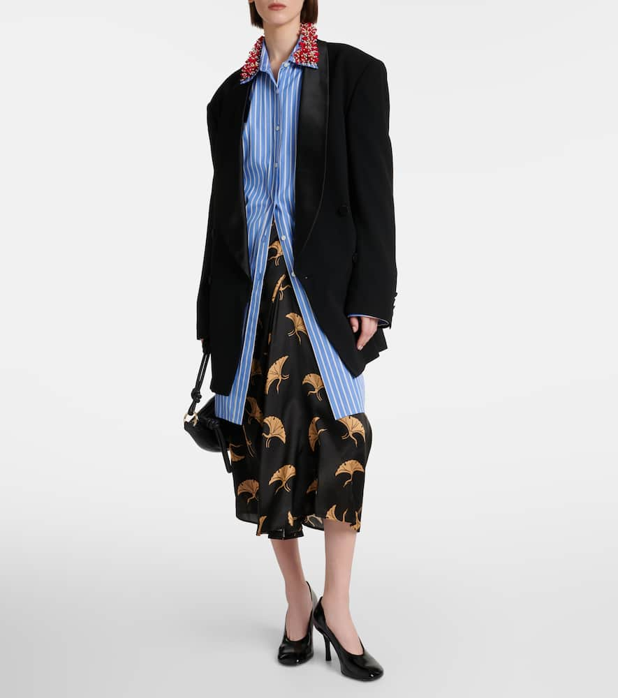 Dries Van Noten Oversized wool and silk-blend blazer