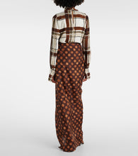 Dries Van Noten Polka-dot gathered silk maxi skirt