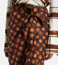 Dries Van Noten Polka-dot gathered silk maxi skirt