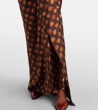 Dries Van Noten Polka-dot gathered silk maxi skirt