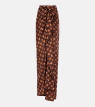 Dries Van Noten Polka-dot gathered silk maxi skirt - Dries Van Noten 波点缩褶真丝超长半身裙
