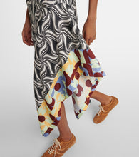 Dries Van Noten Printed asymmetric midi dress
