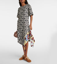 Dries Van Noten Printed asymmetric midi dress