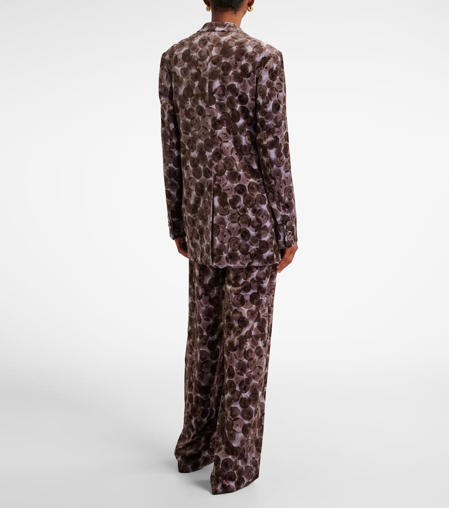 Dries Van Noten Printed cotton-blend blazer