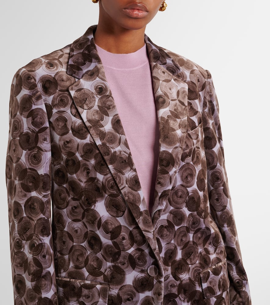Dries Van Noten Printed cotton-blend blazer