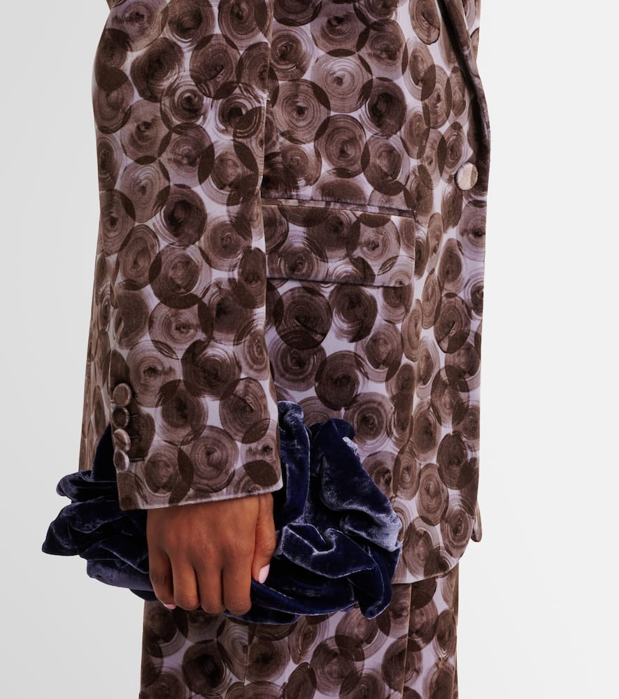 Dries Van Noten Printed cotton-blend blazer