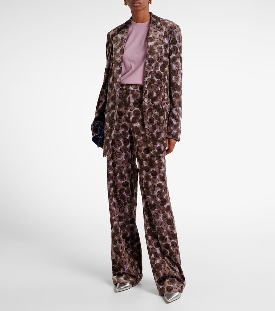 Dries Van Noten Printed cotton-blend blazer
