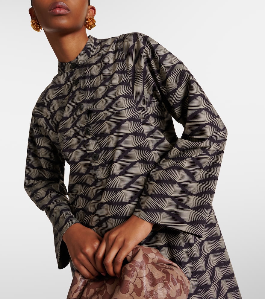 Dries Van Noten Printed cotton poplin maxi dress