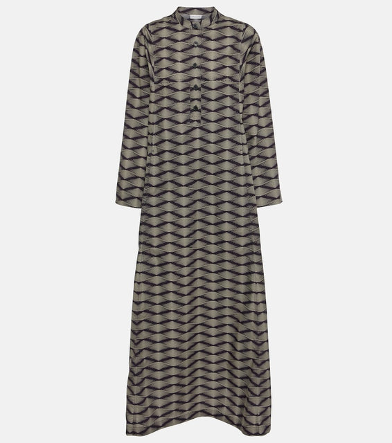 Dries Van Noten Printed cotton poplin maxi dress