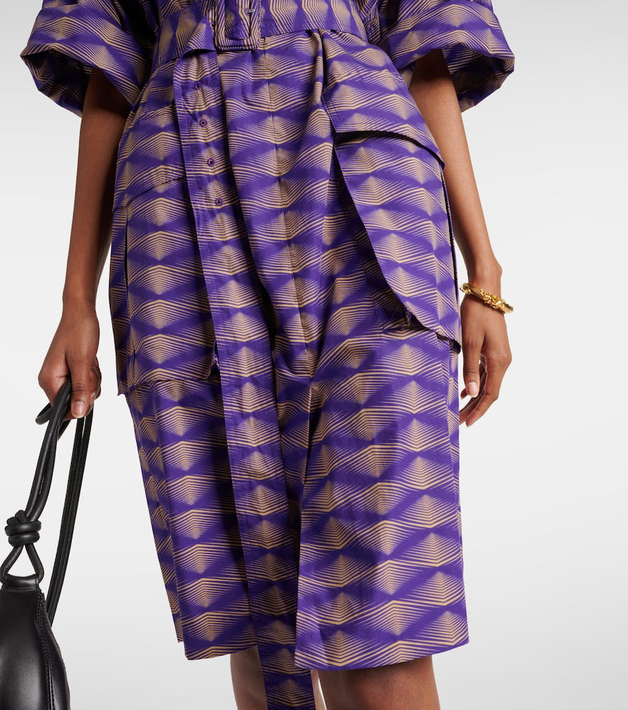 Dries Van Noten Printed cotton poplin minidress