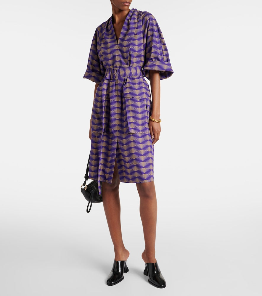 Dries Van Noten Printed cotton poplin minidress