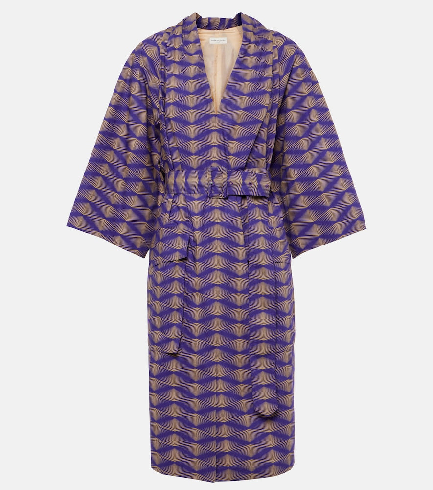Dries Van Noten Printed cotton poplin minidress. Dries Van Noten 印花棉质府绸迷你连衣裙