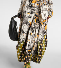 Dries Van Noten Printed double-breasted satin coat