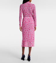 Dries Van Noten Printed gathered jersey midi skirt