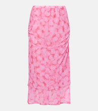 Dries Van Noten Printed gathered jersey midi skirt - Dries Van Noten 印花褶皱针织中长裙