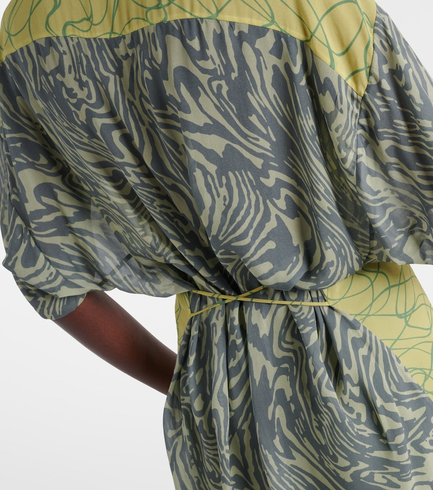 Dries Van Noten Printed georgette minidress