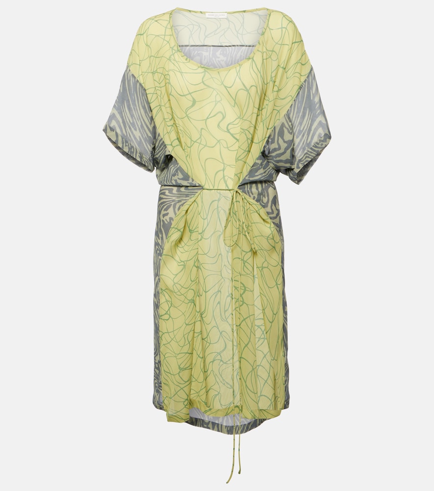 Dries Van Noten Printed georgette minidress. Dries Van Noten 印花乔其纱迷你连衣裙
