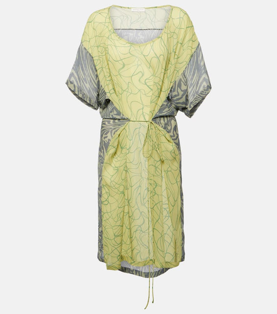 Dries Van Noten Printed georgette minidress