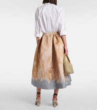 Dries Van Noten Printed high-rise midi skirt