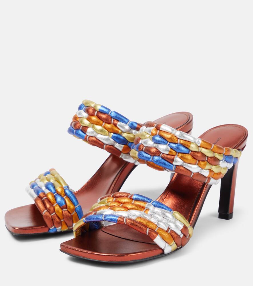 Dries Van Noten Printed leather mules