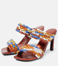 Dries Van Noten Printed leather mules