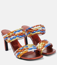 Dries Van Noten Printed leather mules