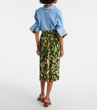 Dries Van Noten Printed pleated midi skirt