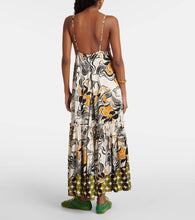 Dries Van Noten Printed satin maxi dress