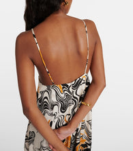 Dries Van Noten Printed satin maxi dress