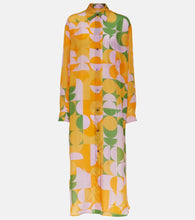 Dries Van Noten Printed silk pongee shirt dress. Dries Van Noten 印花真丝涤纶衬衫裙