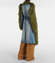 Dries Van Noten Rangel faux fur-trimmed denim coat