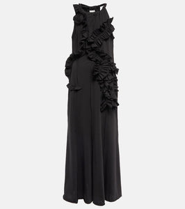 Dries Van Noten Ruffle-trimmed cotton jersey maxi dress